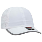 Otto Reflective 6 Panel Running, Sport Hat, Polyester Perforated Back w/ Reflective Trim Visor - 133-1258 - Picture 5 of 16