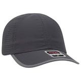 Otto Reflective 6 Panel Running, Sport Hat, Polyester Perforated Back w/ Reflective Trim Visor - 133-1258