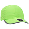 Otto Reflective 6 Panel Running, Sport Hat, Polyester Perforated Back w/ Reflective Trim Visor - 133-1258