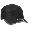 Otto Reflective 6 Panel Running, Sport Hat, Polyester Perforated Back w/ Reflective Trim Visor - 133-1258
