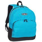 Everest Backpack Book Bag - Back to School Classic Two-Tone with Front Organizer