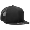Otto 141-1070 6 Panel Mid Profile Mesh Back Trucker Cap, Snapback Flat Bill Hat