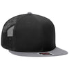 Otto 141-1070 6 Panel Mid Profile Mesh Back Trucker Cap, Snapback Flat Bill Hat