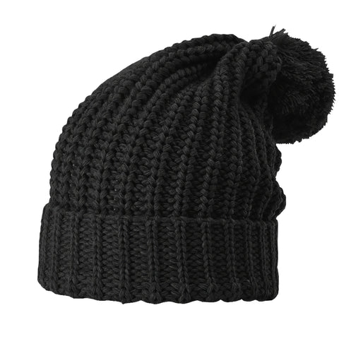 Richardson 143 - Chunky Cable Knit Beanie with Cuff & Pom - 143R