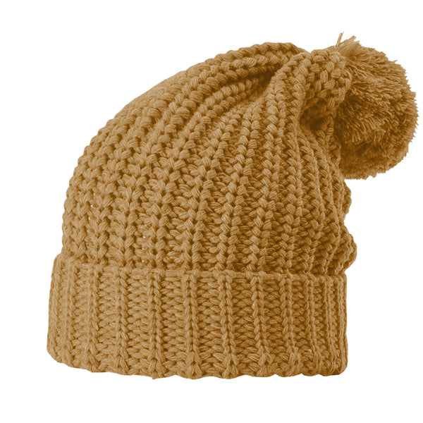 Richardson 143 Chunky Cable Beanie with Cuff & Pom 143R