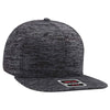 Otto 6 Panel Mid Pro Snapback Hat, Rayon Blend Jersey Knit Flat Bill Cap - 148-1218