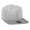 Otto 6 Panel Mid Pro Snapback Hat, Rayon Blend Jersey Knit Flat Bill Cap - 148-1218