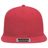 Otto Comfy Fit 6 Panel Mid Pro Snapback Hat, Brushed Stretchable Flat Bill Cap - 148-1228