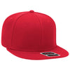 Otto 6 Panel Mid Pro Snapback Hat, Alternative Wool Twill Flat Bill Cap - 148-1267