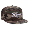 Otto 6 Panel Mid Pro Snapback Hat, Alternative Wool Twill Flat Bill Cap - 148-1267