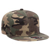 Otto 6 Panel Mid Pro Snapback Hat, Alternative Wool Twill Flat Bill Cap - 148-1267