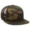 Otto Camouflage 6 Panel Mid Pro, Mesh Back Trucker Snapback Hat, Camo Flat Bill Cap - 153-1120