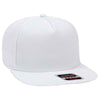 Otto 5 Panel Mid Pro Snapback Hat, Wool Blend Flat Bill Cap - 158-1176