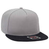 Otto 5 Panel Mid Pro Snapback Hat, Wool Blend Flat Bill Cap - 158-1176