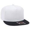 Otto 5 Panel Mid Pro Snapback Hat, Wool Blend Flat Bill Cap - 158-1176