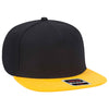 Otto 5 Panel Mid Pro Snapback Hat, Wool Blend Flat Bill Cap - 158-1176
