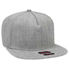Otto 5 Panel Mid Pro Snapback Hat, Wool Blend Flat Bill Cap - 158-1176