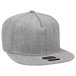 Otto 5 Panel Mid Pro Snapback Hat, Wool Blend Flat Bill Cap - 158-1176 - Picture 5 of 11