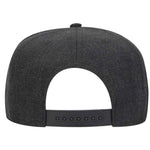 Otto 5 Panel Mid Pro Snapback Hat, Wool Blend Flat Bill Cap - 158-1176