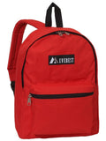 Everest Backpack Book Bag - Back to School Basic Style - Mid-Size Red