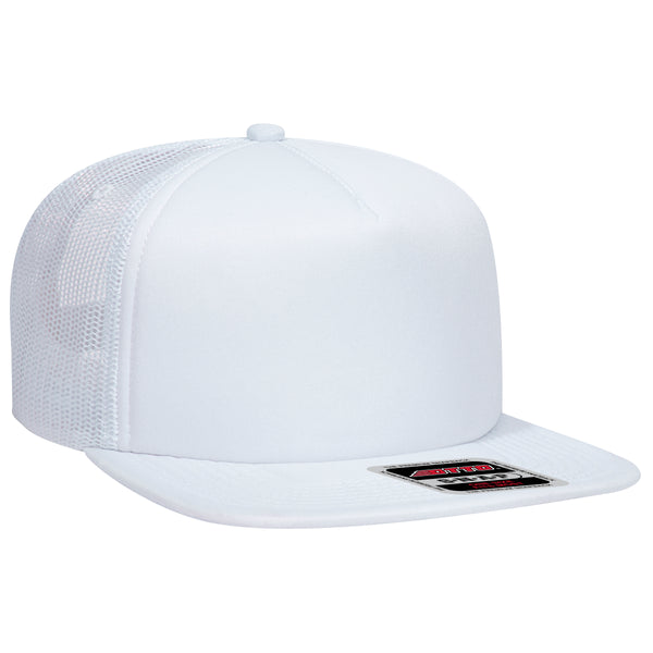 Otto 5-Panel, Mid Profile Foam Trucker Flat Bill Hat, Snapback - 164-1190