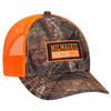 Otto 171-1293 Mossy Oak Camouflage, 6 Panel Low Pro Mesh Back Baseball Cap, Camo Trucker Hat