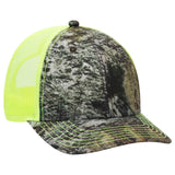 Otto Mossy Oak Camouflage, 6 Panel Low Pro Mesh Back Baseball Cap, Camo Trucker Hat - 171-1293