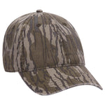 Otto Mossy Oak Camouflage Garment Washed 6 Panel Low Pro Baseball Cap, Camo Dad Hat - 171-1296 - Picture 4 of 6