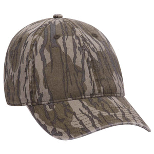 Otto Mossy Oak Camouflage Garment Washed 6 Panel Low Pro Baseball Cap, Camo Dad Hat - 171-1296 - 