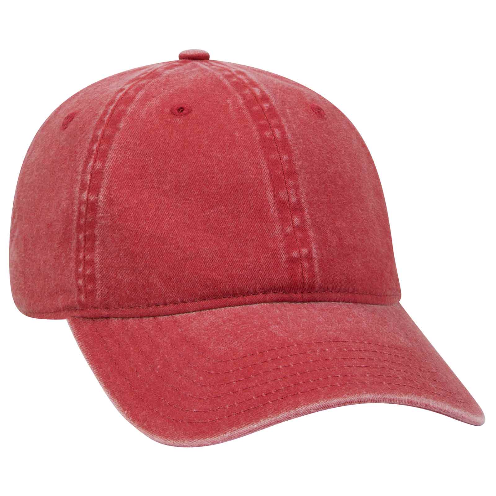 OTTO CAP 6 Panel Low Profile Dad Hat, Garment Washed Pigment Dyed