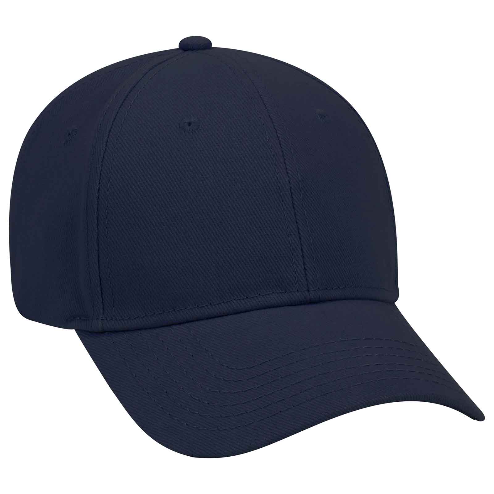 Otto 6 Panel Low Profile Baseball Cap - Brushed Bull Denim Hat