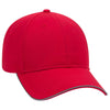 Otto Reflective 6 Panel Low Pro Baseball Cap, Cotton Twill Hat w/ Reflective Piping Design - 19-1261