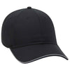 Otto Reflective 6 Panel Low Pro Baseball Cap, Cotton Twill Hat w/ Reflective Piping Design - 19-1261