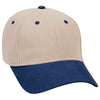 Otto 6 Panel Low Profile Baseball Cap, Brushed Bull Denim Hat - 19-251
