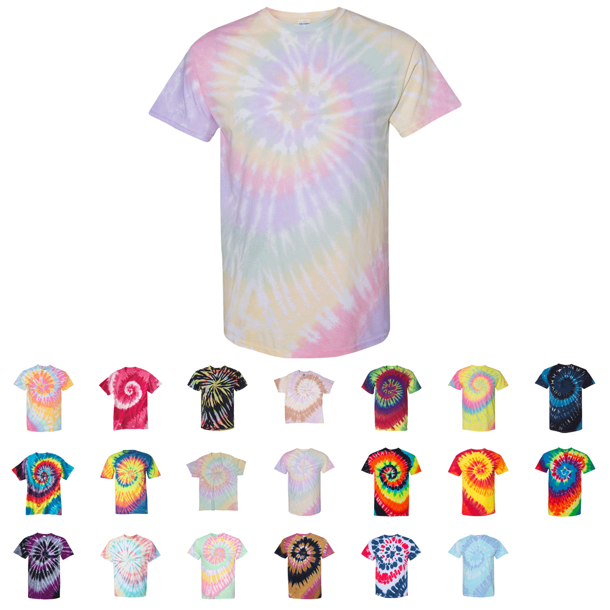 Dyenomite 200MS - Multi-Color Spiral Tie-Dyed T-Shirt, Tie