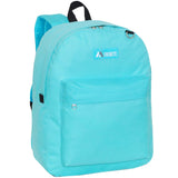Everest Backpack Book Bag - Back to School Classic Style & Size Aqua