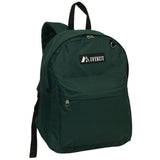Everest Backpack Book Bag - Back to School Classic Style & Size Dark Green