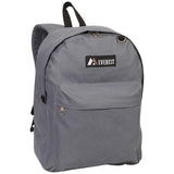 Everest Backpack Book Bag - Back to School Classic Style & Size Dark Gray