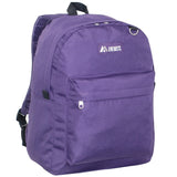 Everest Backpack Book Bag - Back to School Classic Style & Size Eggplant