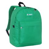 Everest Backpack Book Bag - Back to School Classic Style & Size Emerald Green