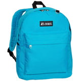 Everest Backpack Book Bag - Back to School Classic Style & Size Aqua