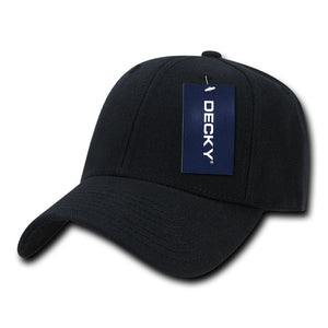 Decky 206 - 6 Panel Low Profile Structured Cap, Baseball Hat - 