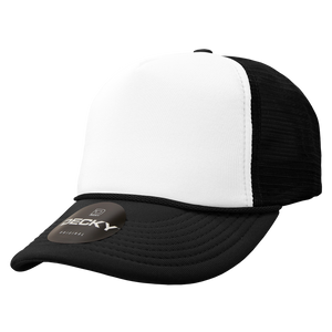 Decky 210 Blank Foam Trucker Hat, Two Tone Mesh Back Cap - 
