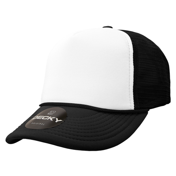 Decky 210 Blank Foam Trucker Hat, Two Tone Mesh Back Cap
