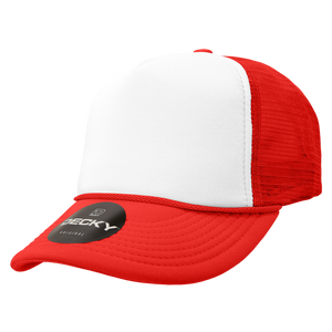 Decky 210 Blank Foam Trucker Hat, Two Tone Mesh Back Cap - 