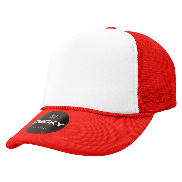 Decky 210 Blank Foam Trucker Hat, Two Tone Mesh Back Cap