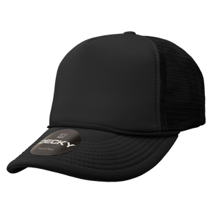 Decky 211 Blank 5 Panel Foam Trucker Cap, Mesh Back Hat - 