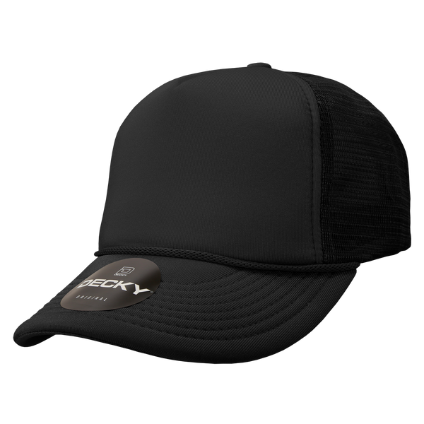 Decky 211 Blank 5 Panel Foam Trucker Cap, Mesh Back Hat