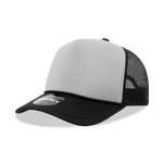 Decky 212 - 5-Panel High Profile Foam Trucker Hat, 3-Tone Colors - Picture 3 of 15