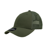 Decky 214 - 6 Panel Low Profile Structured Cotton Trucker Hat, Mesh Golf Cap